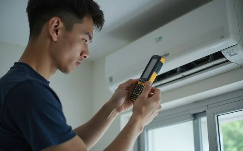 Electronic leak detection before any top-up