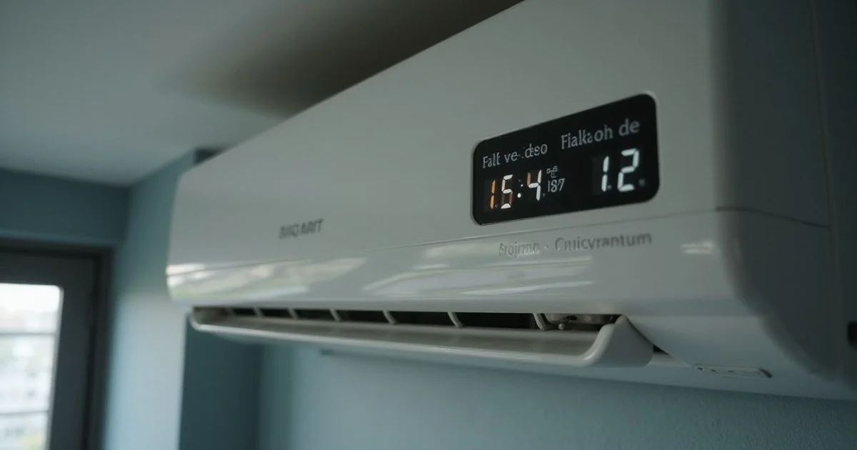 Aircon indoor unit display flashing an error code via the timer light
