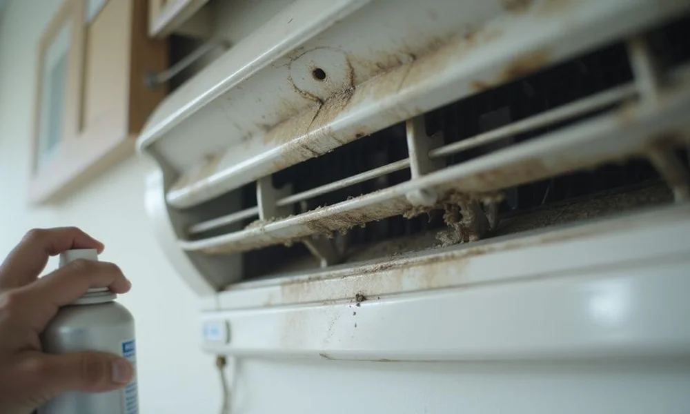 Aircon Chemical Wash in action