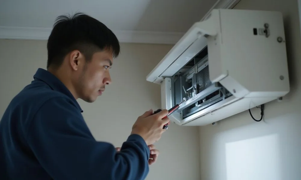 Aircon Repair in action